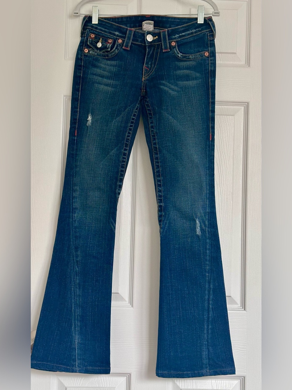 True Religion Women's Dark Indigo Flare Jeans